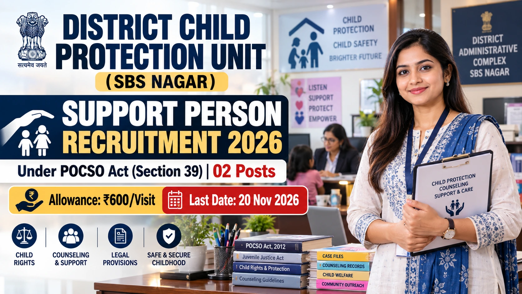 SBS Nagar Support Person Recruitment 2026: Apply Offline for 02 Posts
