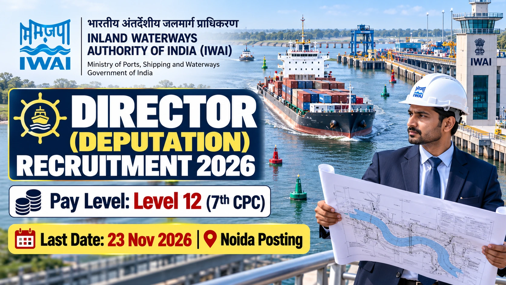 IWAI Director Recruitment 2026: Apply for Level 12 Post