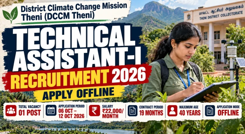 DCCM Theni Technical Assistant I Recruitment 2026 – Apply Offline for 1 Post