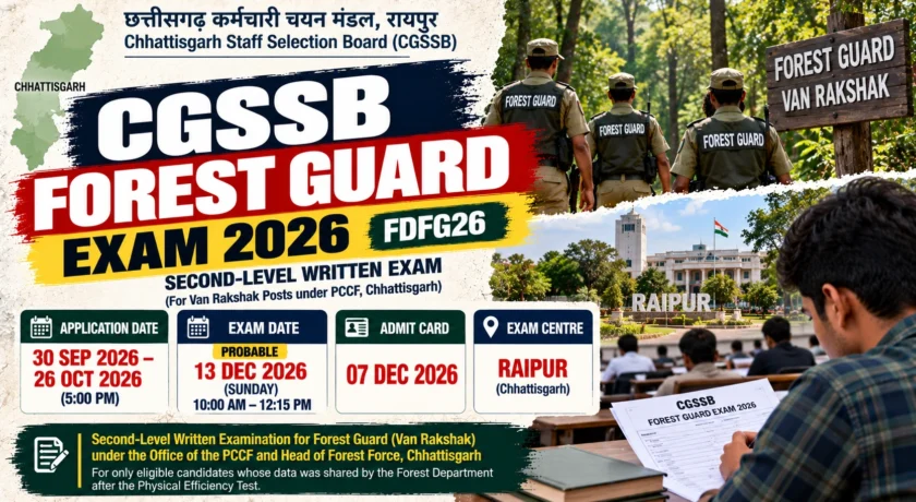 CGSSB Forest Guard Exam Date 2026 – Check Schedule & Admit Card Date